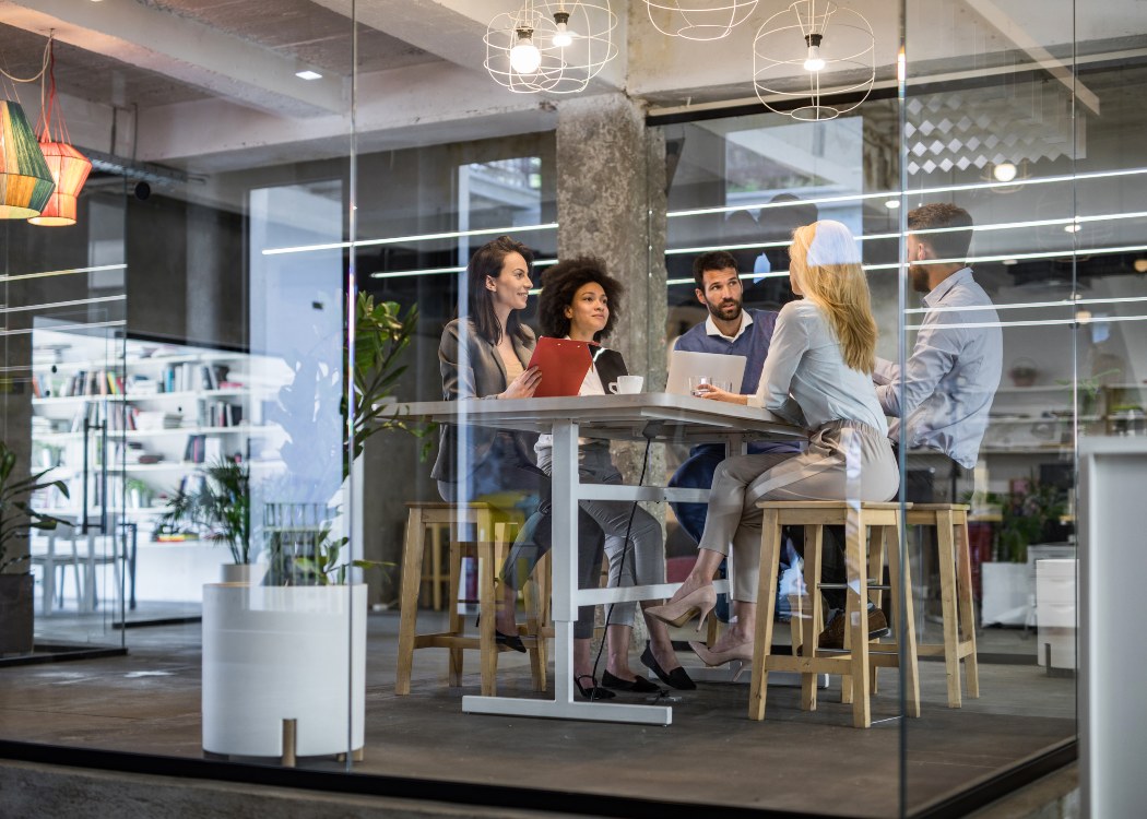 A meeting in the office