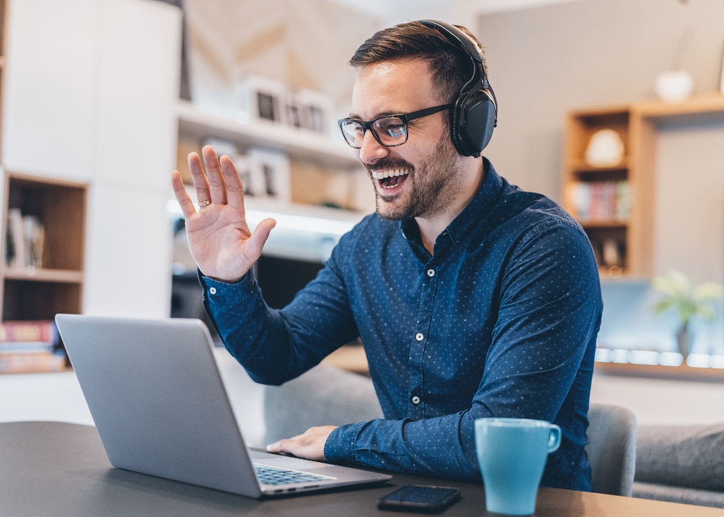 Waving goodbye on video calls